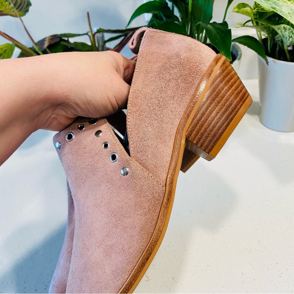 REBECCA MINKOFF DUSTY PINK ANKLE BOOTS / SIZE 8 runs large - Picture 7 of 11